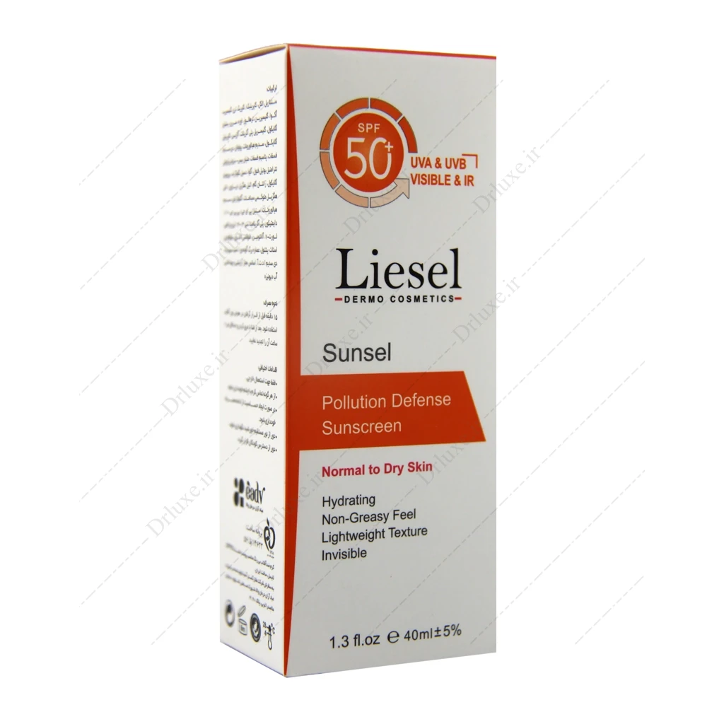 کرم ضد آفتاب SPF50 بی رنگ پوست نرمال تا خشک لایسل